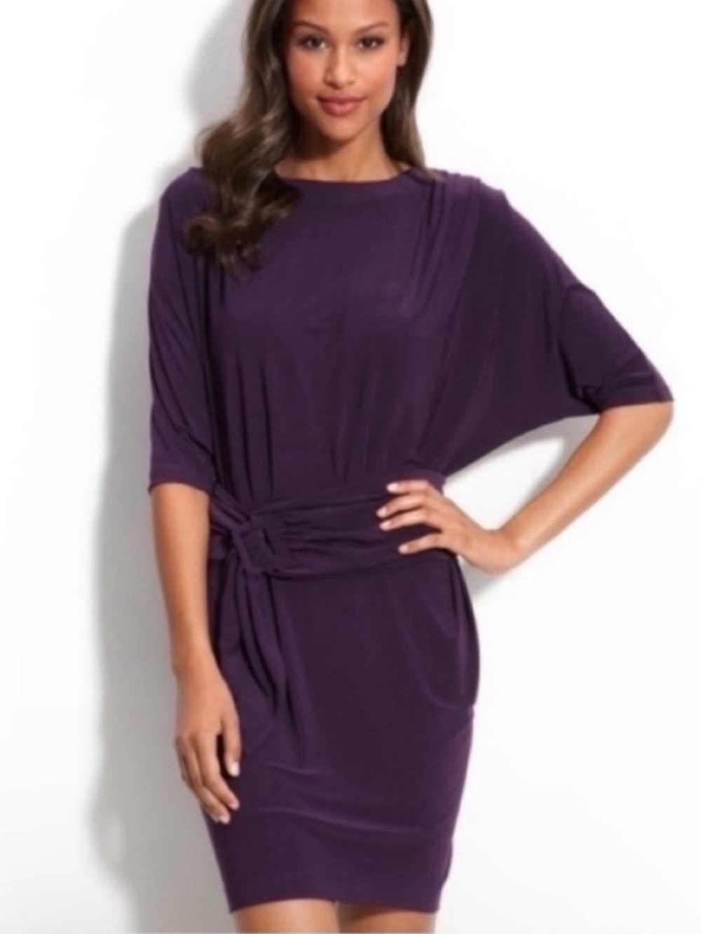 Badgley Mischka Mark + James Draped Mini Dress Size Large